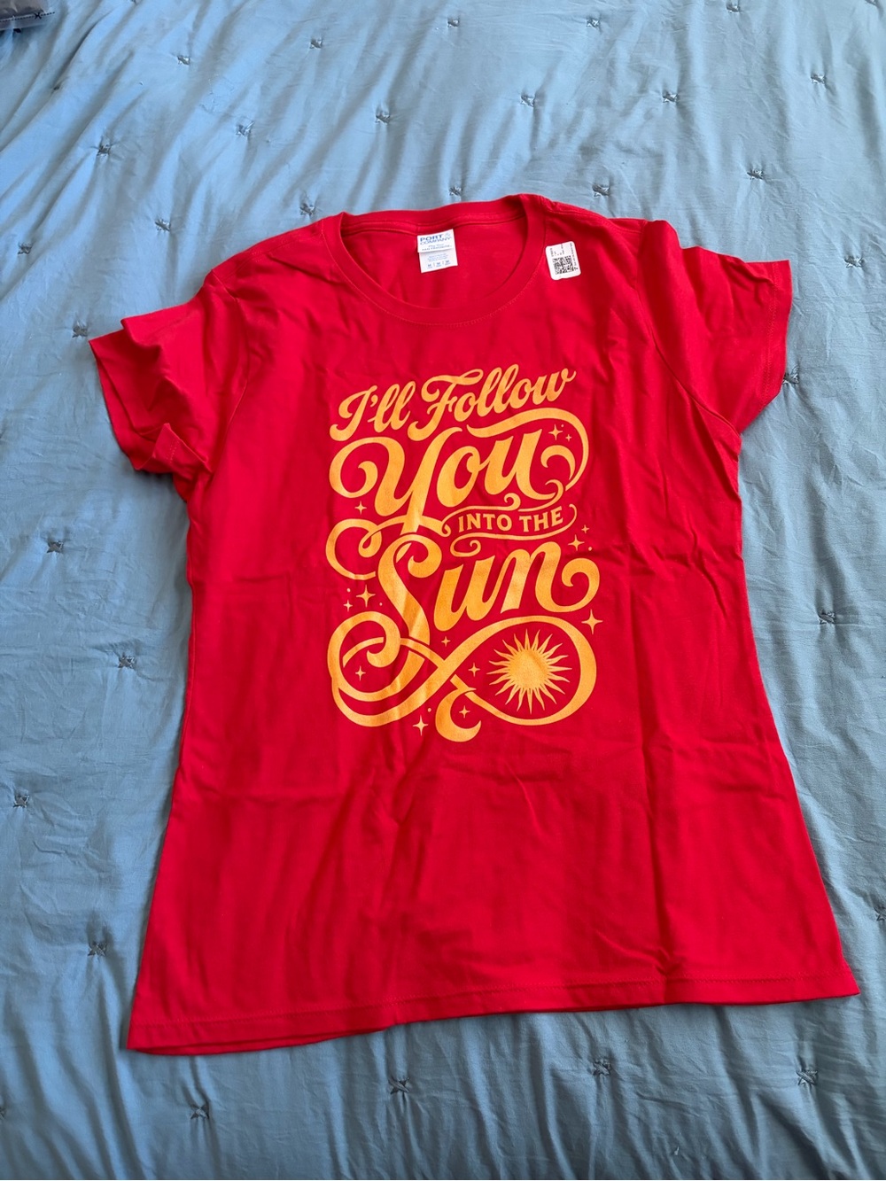 Red Graphic Tee - I'll Follow You Into The Sun